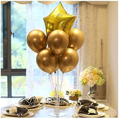 LANGXUN 28" Height Table Balloon Stand Kit for Birthday Party Wedding Decorations, Balloons Arch Kit for Graduation Party and Christmas Balloon Decorations (8 Pack)