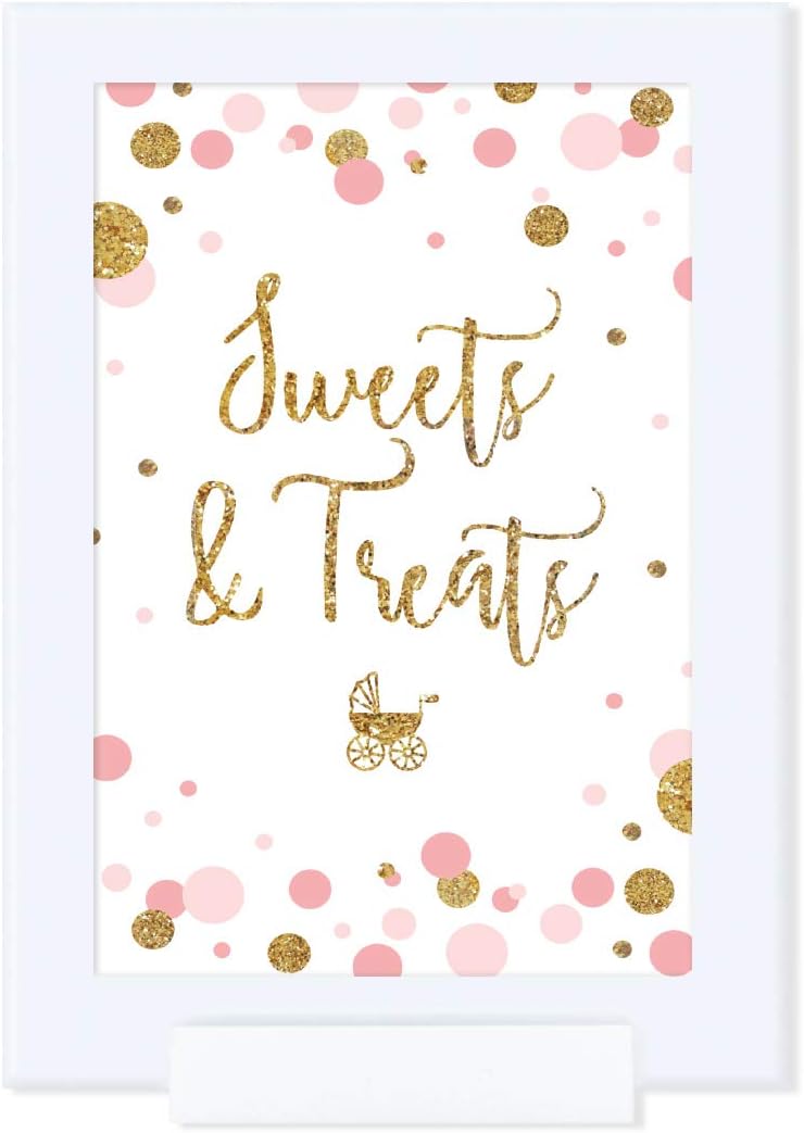 Andaz Press Blush Pink Gold Glitter Girl Baby Shower, Printable Table Tent Place Cards, 20-Pack, Seat Placement Cards Blank Place Cards For Table Settings Name Cards for Wedding, Graduation Food Cards - Colors B
