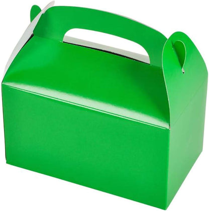 The Dreidel Company 12-Pack Black Gable Treat Boxes, Goodies Favor Box for Kids Birthday, Candy Boxes Party Favors, Weddings Events, Baby Shower, 6.25" x 3.5" x 3.5" Inch