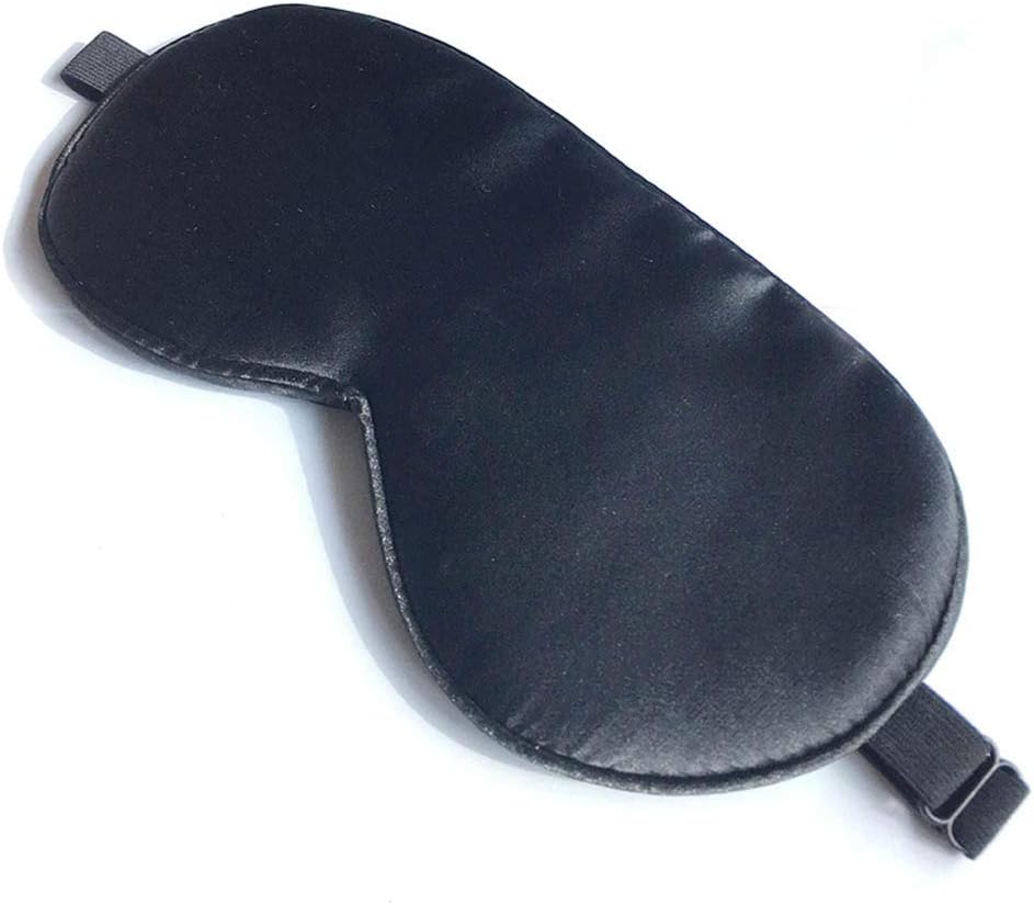 Silk Eye Mask with Adjustable Strap, Satin Blackout Sleeping Mask for Men&Women, Comfortable Blindfold Eyeshade for Night Sleep(Blue)