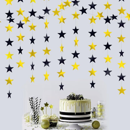 Iridescent Shining Star Hanging Garland Iridescent Hanging Sparkling Star Streamer Glitter Bunting Banner Twinkle Backdrop for Wedding Baby Shower Birthday Christmas Decorations 40 Feet