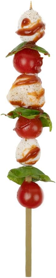 3.5 Inch Cocktail Picks, 100 Disposable Appetizer Skewers - Cylinder Top, Sturdy, Natural Bamboo Decorative Toothpicks, For Barbeques, Parties, Or Buffets