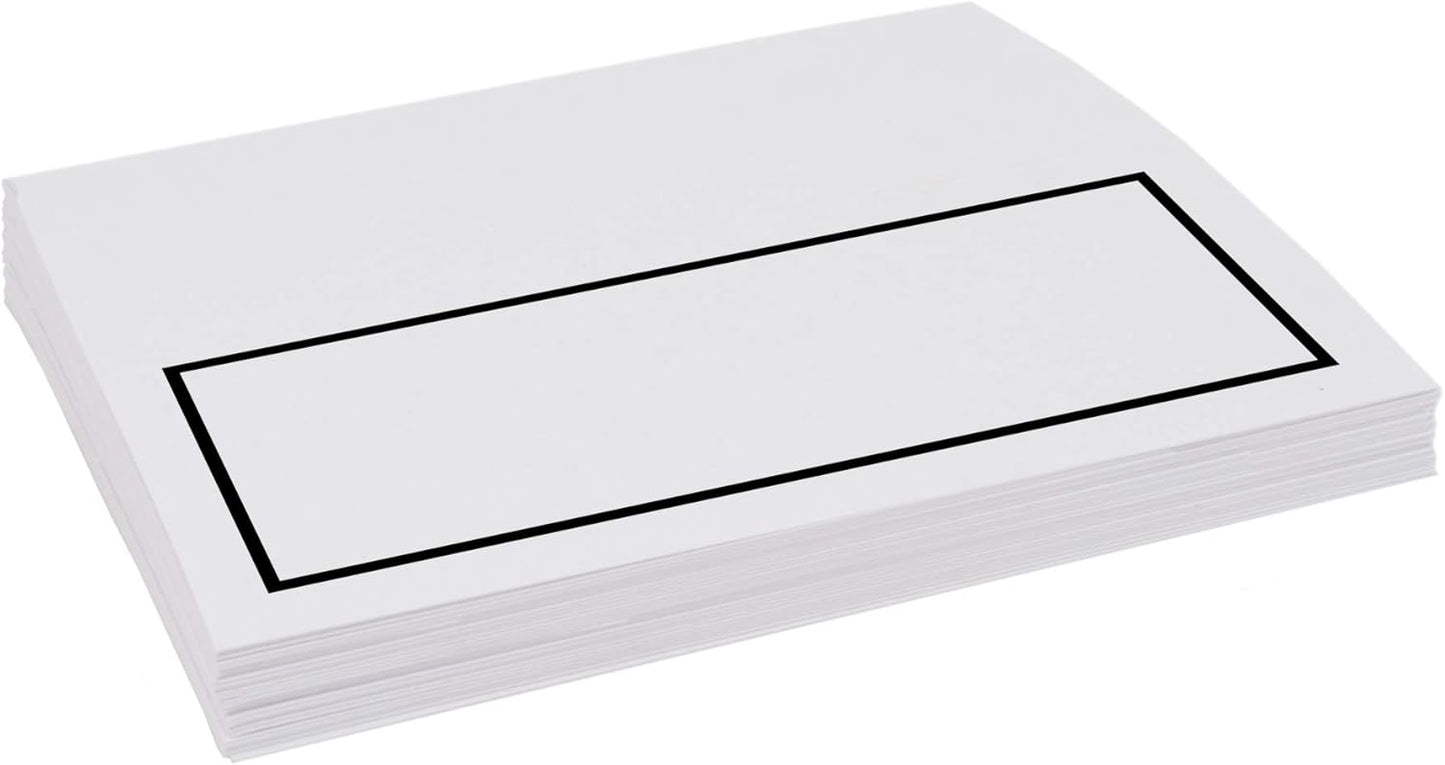 Single Line Border Printable Place Cards, Gold (Choose Color), Set of 60 (10 Sheets), Laser & Inkjet Printers - Wedding, Party, Dinner, and Special Events - Made in the USA