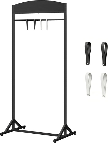 CHOEZON Wedding Welcome Sign Stand, Adjustable Wedding Sign Holder with 4 Leather Straps, 68"x31" Floorstanding Metal Poster Stand with Tripod Base, Display Stand for Wedding, Party, Black TCJ23BB