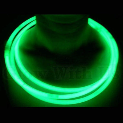 Glow Sticks Bulk Wholesale Necklaces, 100 22" Glow Necklaces, Glow 8-12 Hr, Connector Pre-attached (handy), Bright Colors, Glow-in-the-dark Party Supplies.