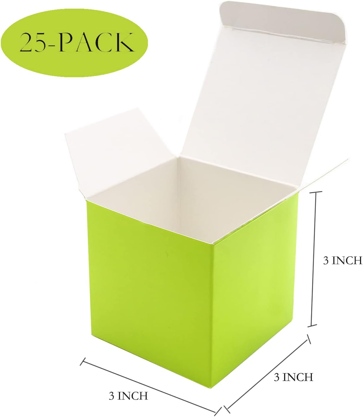 Oletx 24 Pcs Colorful Paper Gift Boxes, Small Candy Boxes Bulk, 3x3x3 inch Gift Box with Lids, Goodie Treat Boxes for Party Favors, Birthday Gifts, Wedding Gifts