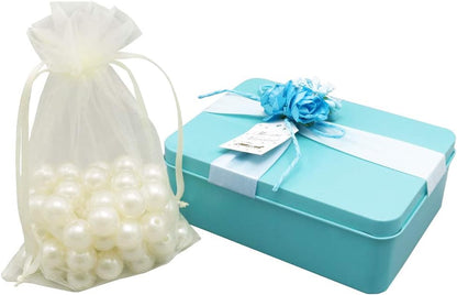 HRX Package 100pcs White Organza Bags, 4x6 inch Mesh Bags Drawstring Gift Bags Jewelry Pouches for Candy Wedding Favors Christmas