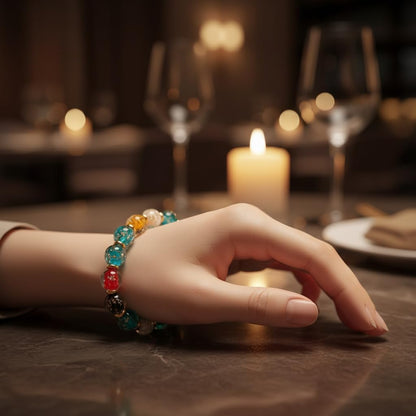 Handmade Glow-in-the-Dark Beaded Bracelet, Luminous Wrist Accessory, Fashion Bracelet for Women, Ideal Gift for Night Events, Parties & Birthdays