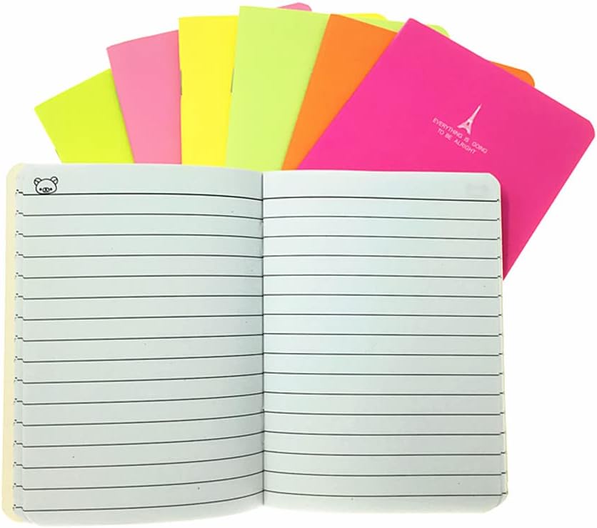 ALIMITOPIA 24pcs Mini Notebook Portable Pocket Notebook Journal Steno Memo MiniDaily NotePad,3.5X5 inches,24 sheets,College Ruled Pages(Cartoon Animals)