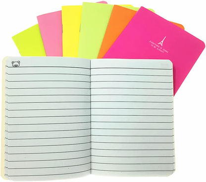 ALIMITOPIA 24pcs Mini Notebook Portable Pocket Notebook Journal Steno Memo MiniDaily NotePad,3.5X5 inches,24 sheets,College Ruled Pages(Cartoon Animals)