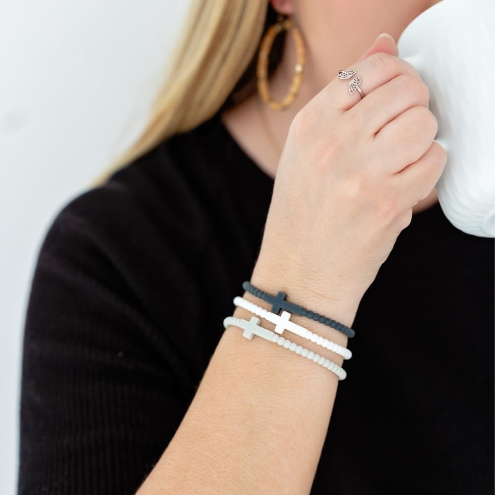 Ryan & Rose Jesus Bracelets - Cross Silicone Bracelet