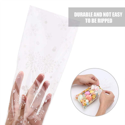 CCINEE 150 Pcs Cellophane Treat Bags, 5 X 11 Inches Gold Star Print Clear Gift Wrap Candy Bags Goodie Bags with Twist Ties for Wedding, Birthday Party Favors, Bakery, and Gift Packaging