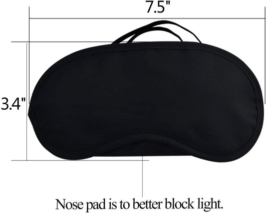 Wobe 30 pcs Black Eye Mask Cover, Sleep Mask with Nose Pad and Elastic Straps Comfortable Lightweight Blindfold Eyeshade Eyepatch for Kids Women Men for Travel Sleep or Party Supplies Game