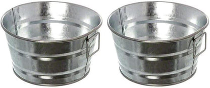 American Metalcraft MTUB63 Natural Galvanized Tub with Side Handle - 27 oz, 6-Inch