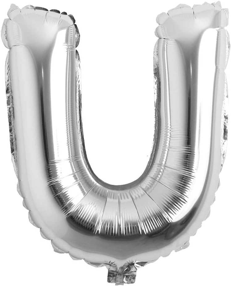 16" inch Single Silver Alphabet Letter number Balloons Aluminum Hanging Foil Film Balloon Wedding Birthday party decoration banner Air Mylar Balloons (16 inch Silver 0)