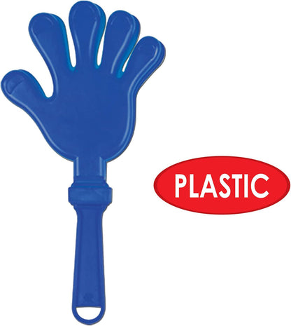 Beistle Red Hand Clappers – 12 Pack, Plastic Noisemakers for Parties, Sporting Events, Celebrations, and Team Spirit Gatherings, Fan Section Cheer Accessories, 7½"