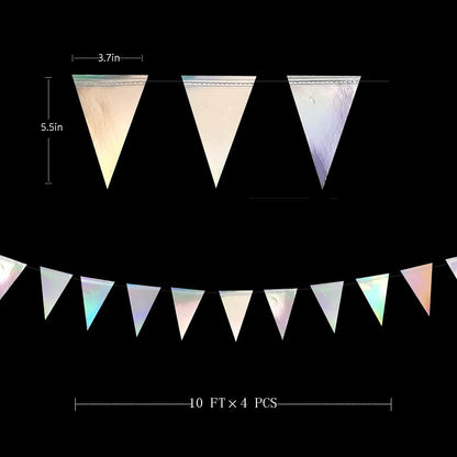 30Ft Navy Blue Gold and Beige Party Decorations Royal Blue Gold Triangle Flag Pennant Banner Bunting for Graduation Birthday Wedding Bridal Shower Nautical Ahoy Achor Theme Party Decorations Supplies