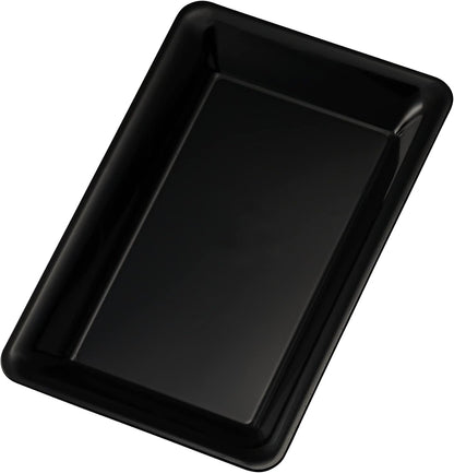 Plasticpro Plastic Serving Trays - Serving Platters Rectangle 10 X 14 Disposable Party Dish Crystal Clear Pack of 4
