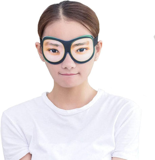 3D Funny Eyeshade Soft Sleep Eye Mask, Sleeping Breathable Blindfold with Adjustable Head Strap for Travel, Game, Party, Rest (Women)