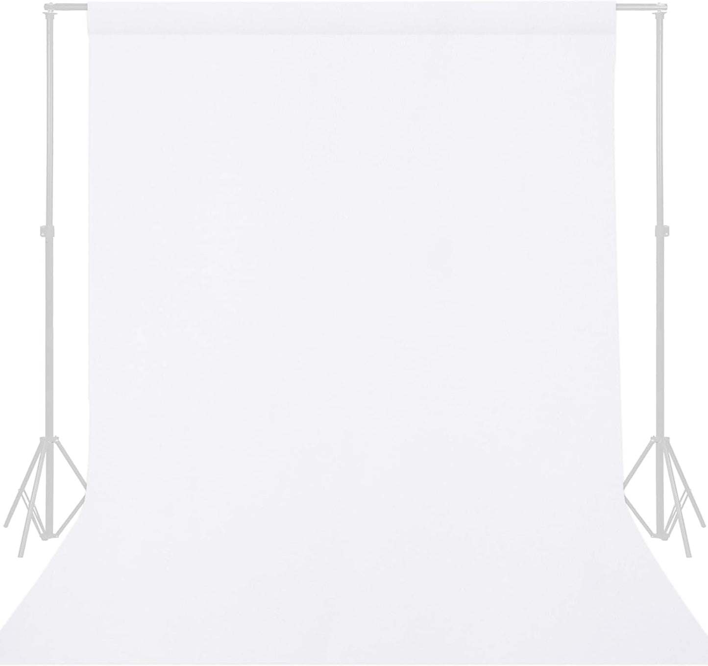 GFCC 8FTX10FT White Backdrop Background for Photography Photo Booth Backdrop for Photoshoot Background Screen Video Recording Parties Curtain