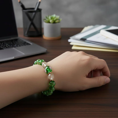 Handmade Glow-in-the-Dark Beaded Bracelet, Luminous Wrist Accessory, Fashion Bracelet for Women, Ideal Gift for Night Events, Parties & Birthdays