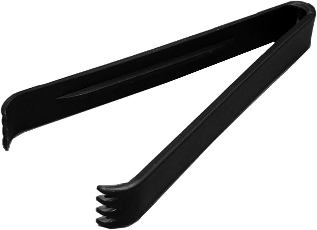 Party Essentials 6.5" Plastic Serving Tongs, 8-Count, Black