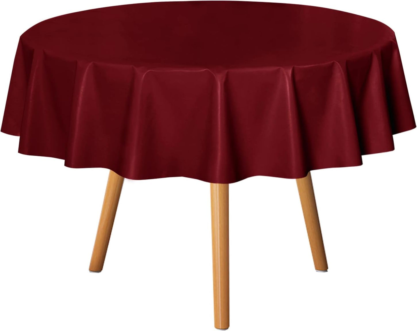 sancua Clear Plastic 100% Waterproof Tablecloth - 54 x 78 Inch - Vinyl PVC Rectangle Table Cloth Protector Oil Spill Proof Wipe Clean Table Cover for Dining Tables, Parties & Camping, Crystal Clear