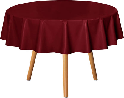 sancua Clear Plastic 100% Waterproof Tablecloth - 54 x 78 Inch - Vinyl PVC Rectangle Table Cloth Protector Oil Spill Proof Wipe Clean Table Cover for Dining Tables, Parties & Camping, Crystal Clear