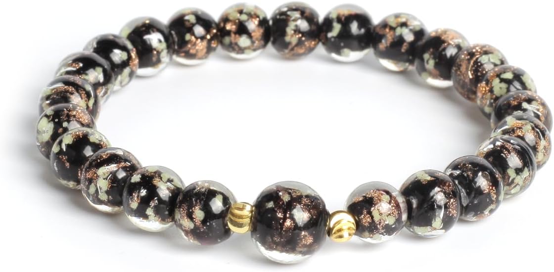 Glass Beaded Bracelet Glowing Bracelet Luminous Beads Bracelet for Women Glass Mermaid Bracelet Bangles Anti Anxeity Healing Energy