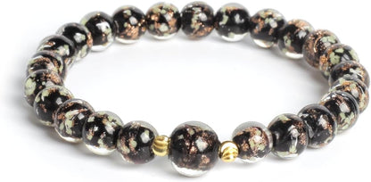 Glass Beaded Bracelet Glowing Bracelet Luminous Beads Bracelet for Women Glass Mermaid Bracelet Bangles Anti Anxeity Healing Energy