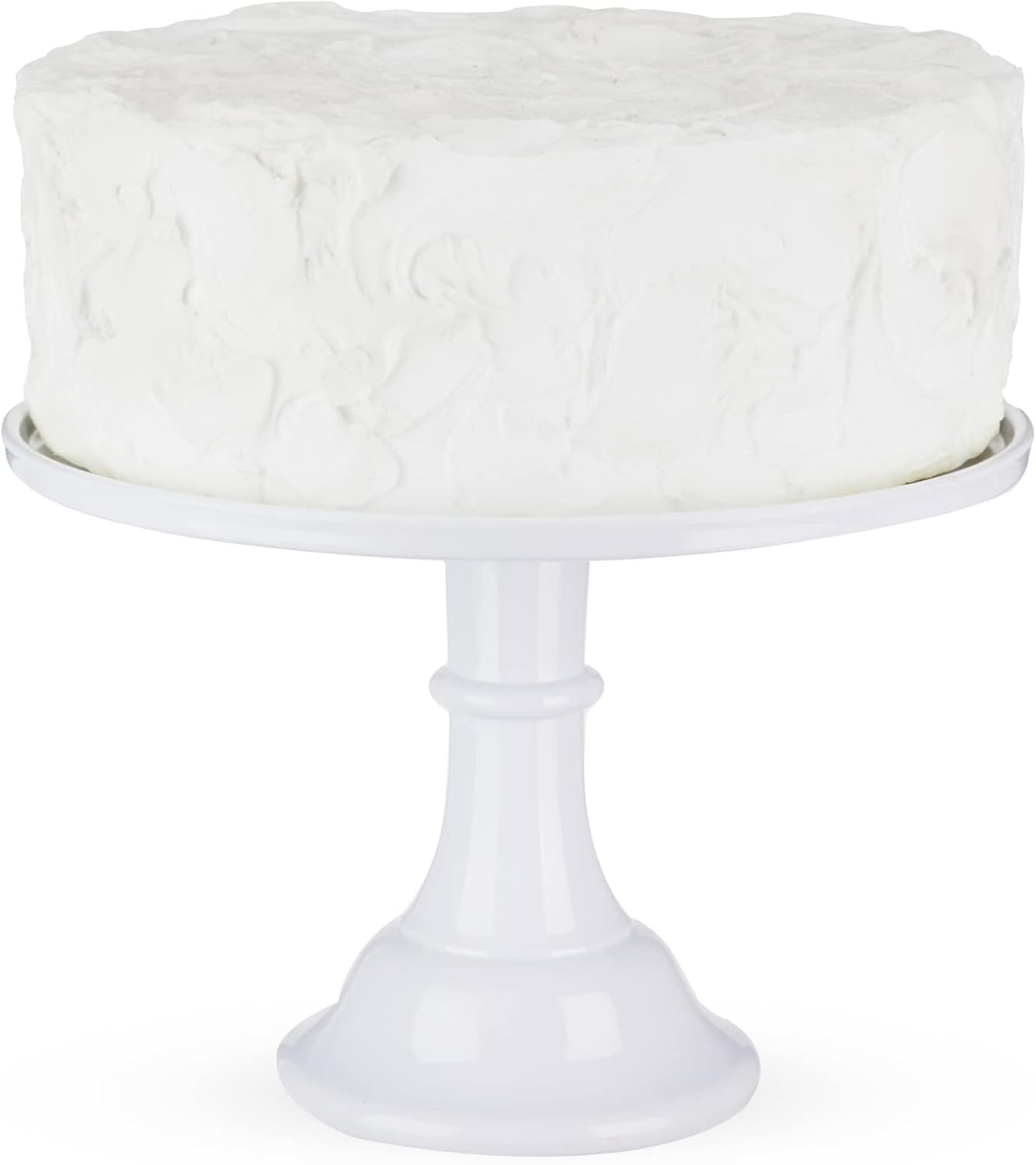 Twine Melamine Cake Stand, Cupcake Display Home Decor Food and Dessert Serving Accessory, 11.5 x 8 Inches, White, Set of 1