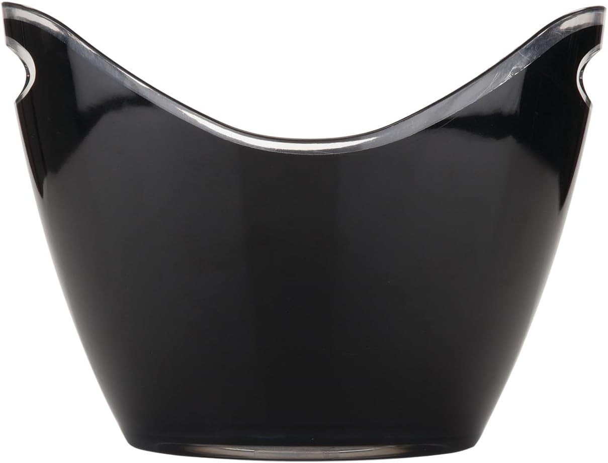 True Clear Acrylic Ice Bucket with Handles, 3-Liter Capacity, Durable Wine and Champagne Bucket, Perfect Ice Buckets for Parties, BBQs, Weddings, Picnics, Holidays, Outdoors, 8.75" x 8.25", Set of 1