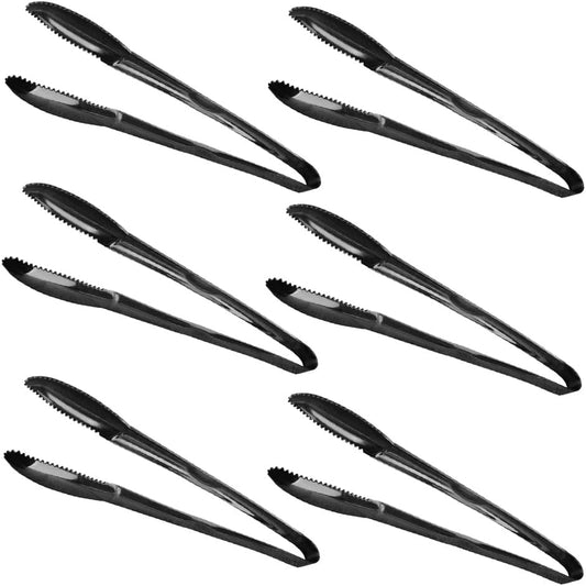 6 Pieces Stainless Steel Food Serving Tongs, 9-Inch Gold Kitchen Tongs with Non-Slip Serrated Tips, Ideal for Buffet, BBQ, Restaurant, Party, Kitchen Home Use, Dishwasher Safe