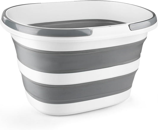 Collapsible Bucket for Cleaning, 4.2 Gallons Mop Bucket with Handle for Floor Window Car Washing, Silicone Ice Buckets for Parties Camping Fishing Beach, RV Laundry Storage Household Cleaning Supplies