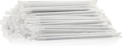 5.75 inch Orange Paper Cocktail Straws, Short Disposable Drinking Straws 500 Counts, Unwrapped - Compostable
