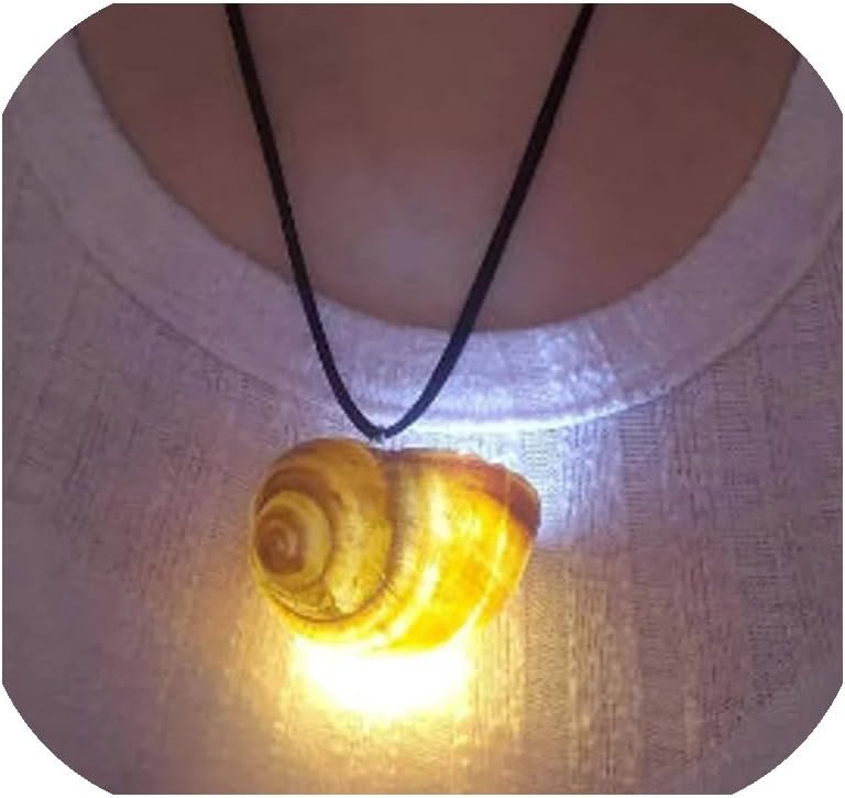 Sea Snail Shell Cosplay Costume Necklace Natural Conch Shell Glowing Necklace
