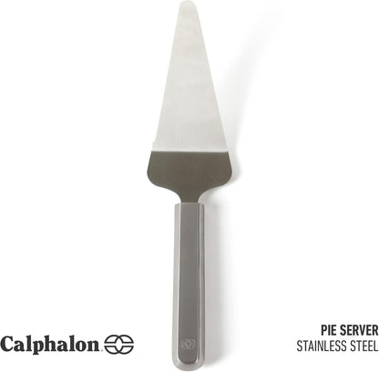 Calphalon Edge Stainless Steel Pie Server w/Thermoplastic Rubber Handle - Taupe