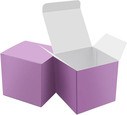 Oletx 24 Pcs Colorful Paper Gift Boxes, Small Candy Boxes Bulk, 3x3x3 inch Gift Box with Lids, Goodie Treat Boxes for Party Favors, Birthday Gifts, Wedding Gifts