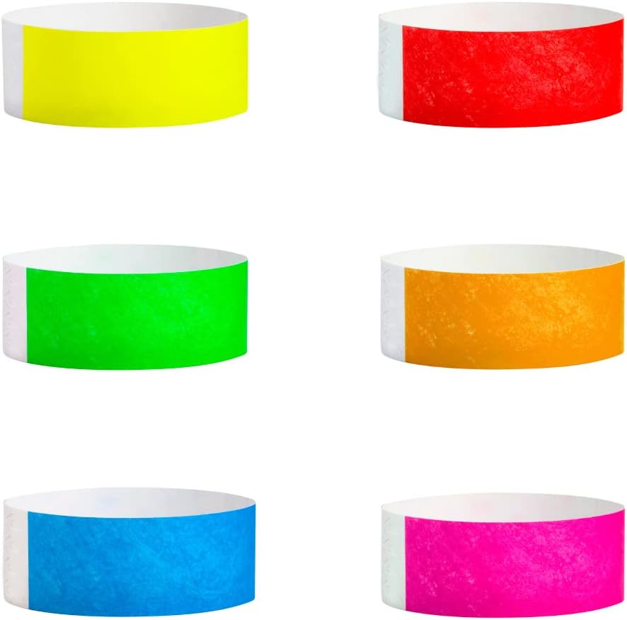 600 WristCo Neon Green Tyvek Wristbands for Events - Tamper-Proof Design & Fluorescent Color Prevent Reuse Premium-Grade Bracelets for Hospital & Medical ID, Party & VIP Identification