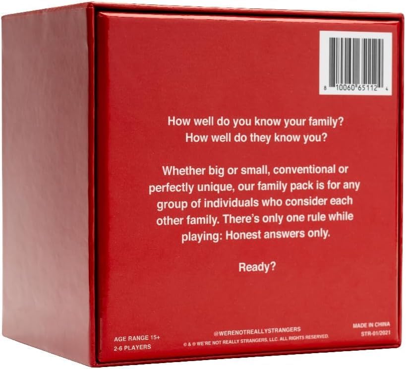 WE'RE NOT REALLY STRANGERS Card Game - 150 Conversation Cards for Adults, Teens, Couples, & Strangers - Icebreaker Questions for Game Night or Date Night, Ages 15+, 2-6 Players
