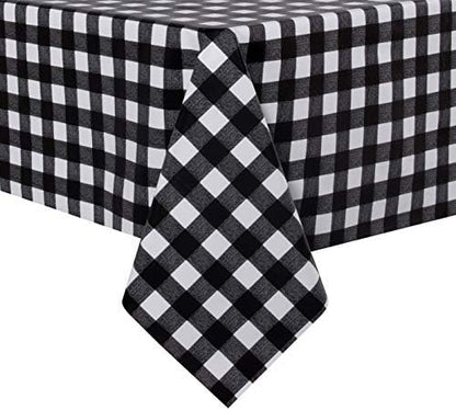 sancua Clear Plastic 100% Waterproof Tablecloth - 54 x 78 Inch - Vinyl PVC Rectangle Table Cloth Protector Oil Spill Proof Wipe Clean Table Cover for Dining Tables, Parties & Camping, Crystal Clear