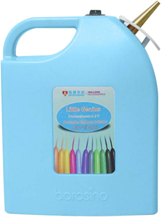 Portable Electric Balloon Inflator Electric Balloon Pump Rechargeable Twisting Modeling Balloon Pump Electric Balloon Pump Air Balloon Blower for Birthday/Party/Decoration (Blue)