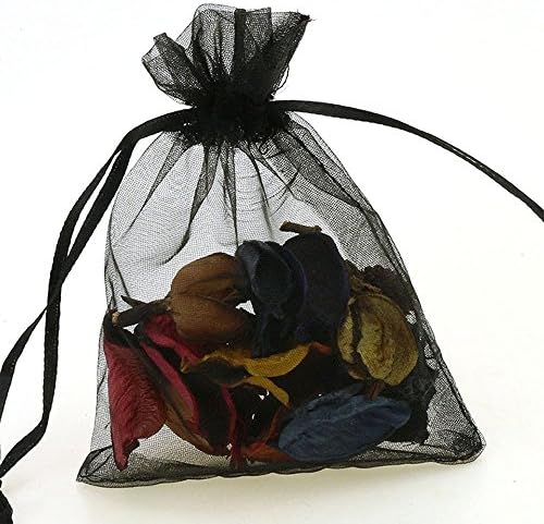 Wudygirl 100pcs 5X7 Inches White Organza Bags Christmas Drawstring Pouches Party Wedding Favor Bags Goodie bags(White 5x7)