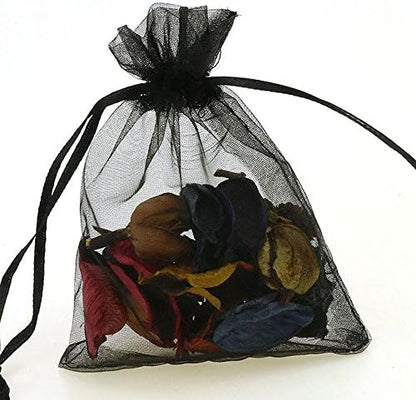 Wudygirl 100pcs 5X7 Inches White Organza Bags Christmas Drawstring Pouches Party Wedding Favor Bags Goodie bags(White 5x7)