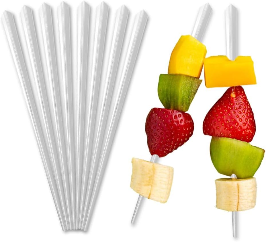 1000 Pcs Cocktail Picks Prism 7.62cm (3") - Sleek, Stylish Garnish for Cocktails, Perfect Plastic Toothpicks for Appetizers & Drinks, Versatile Fancy Skewers Food Pick for Charcuterie Parties
