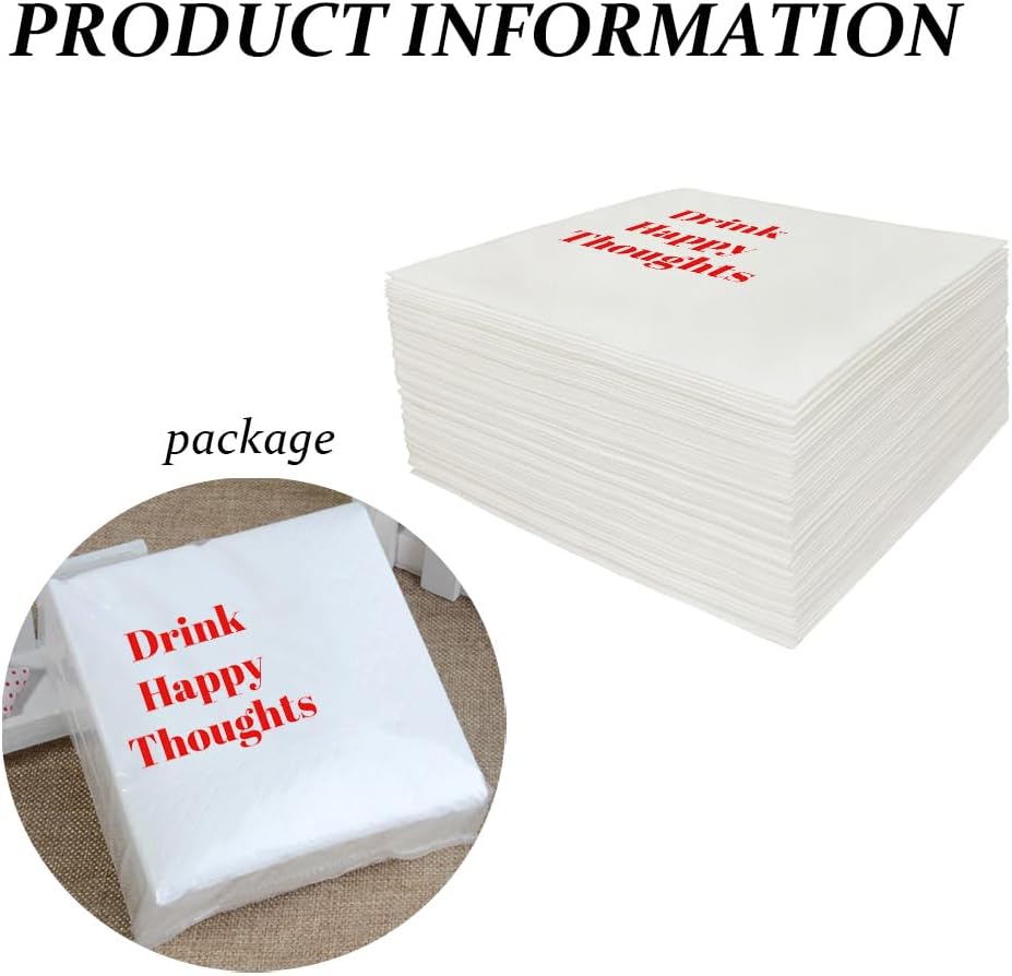 Funny Cocktail Napkins 100Pcs Funny Quotes Saying Disposable Paper Party Napkins 4.5 x 4.5 Two-ply (I Feel Sorry For People Who Don’t Know Us Napkins)