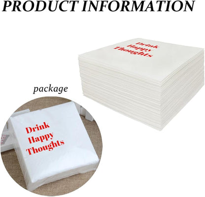 Funny Cocktail Napkins 100Pcs Funny Quotes Saying Disposable Paper Party Napkins 4.5 x 4.5 Two-ply (I Feel Sorry For People Who Don’t Know Us Napkins)
