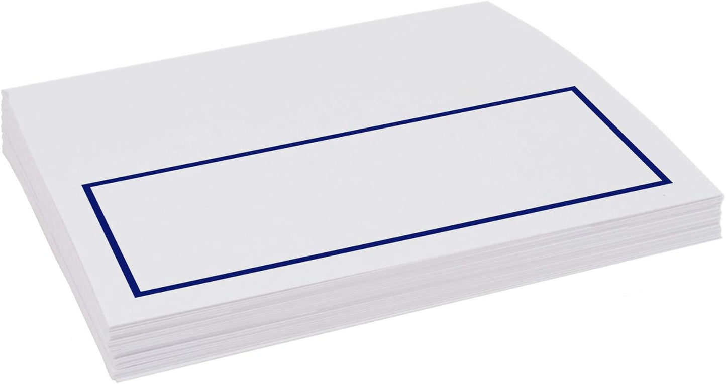 Single Line Border Printable Place Cards, Gold (Choose Color), Set of 60 (10 Sheets), Laser & Inkjet Printers - Wedding, Party, Dinner, and Special Events - Made in the USA