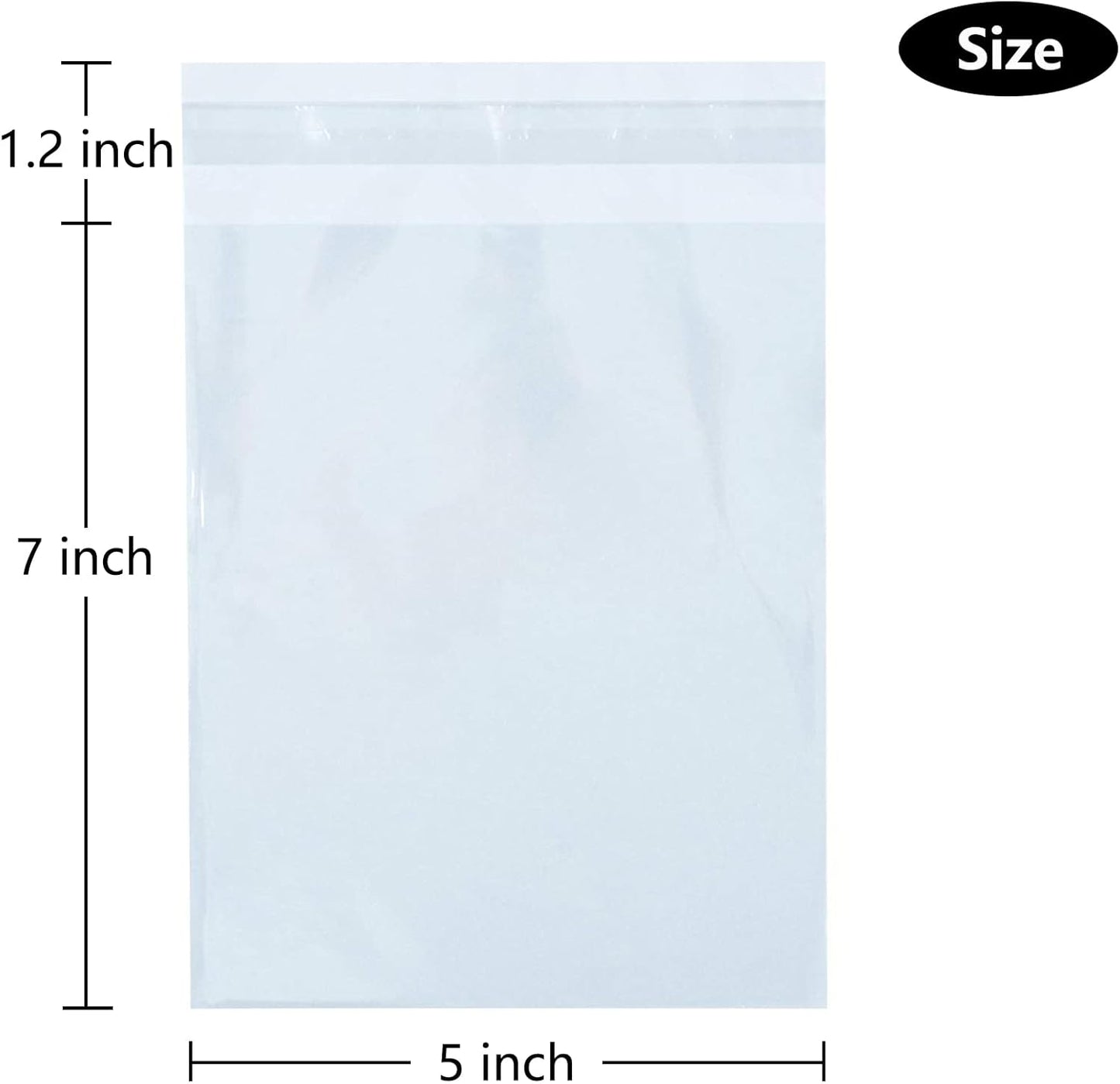 350 Pcs 4x6" Clear Cookie Treat Bags, Self-Sealing Resealable Cellophane Dessert Wrapper - Perfect for Gift Giving & Party Favors