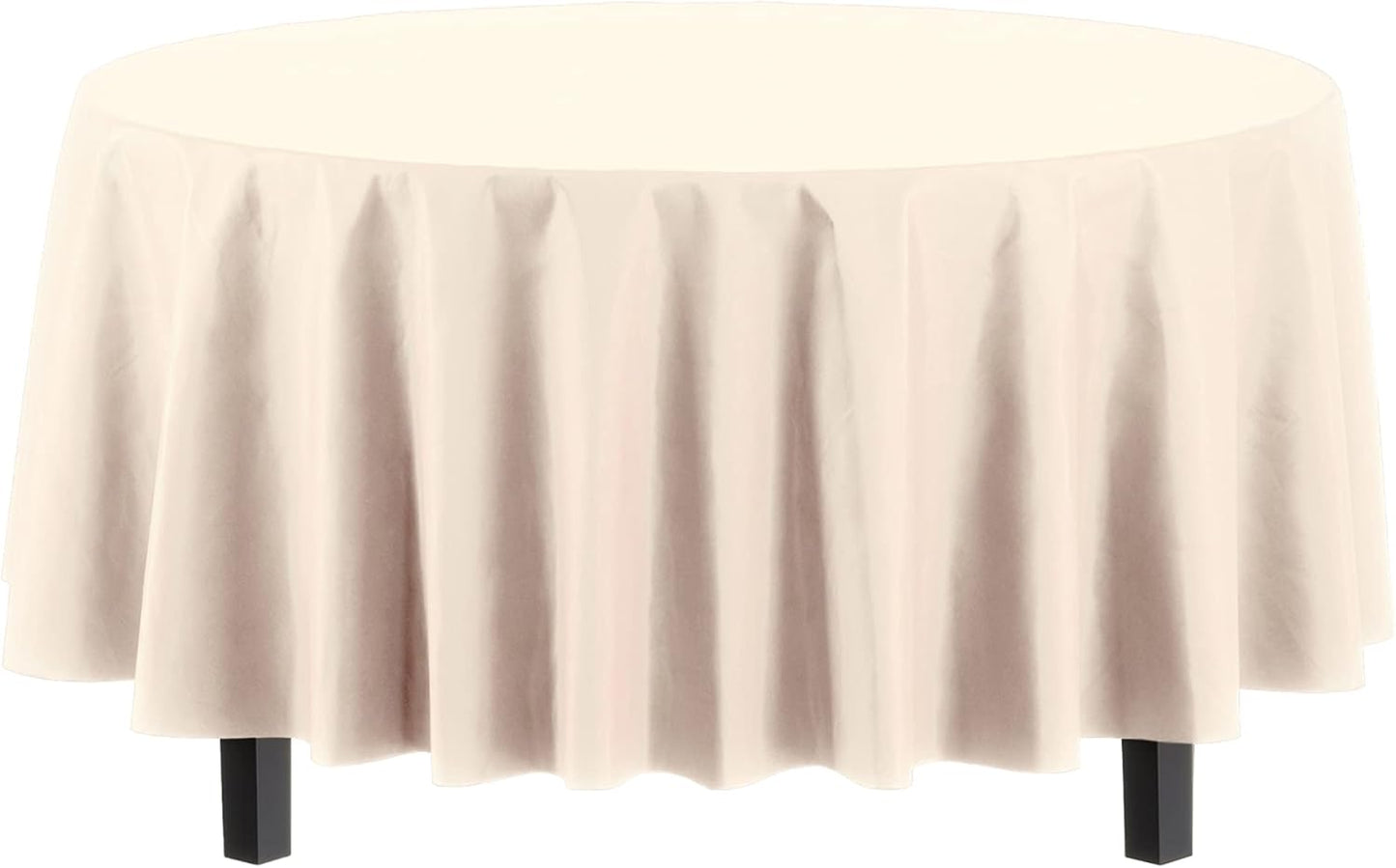 12-Pack Premium Plastic Tablecloth 54in. x 108in. Rectangle Table Cover - Dark Blue - Colors A